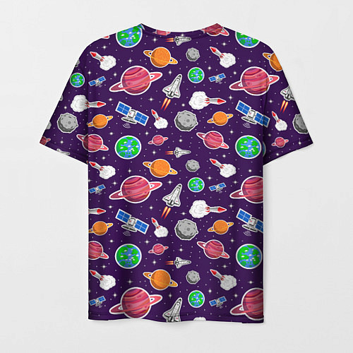 Мужская футболка Корабли, планеты и спутники / 3D-принт – фото 2