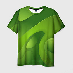 Футболка мужская 3d Green abstract, цвет: 3D-принт