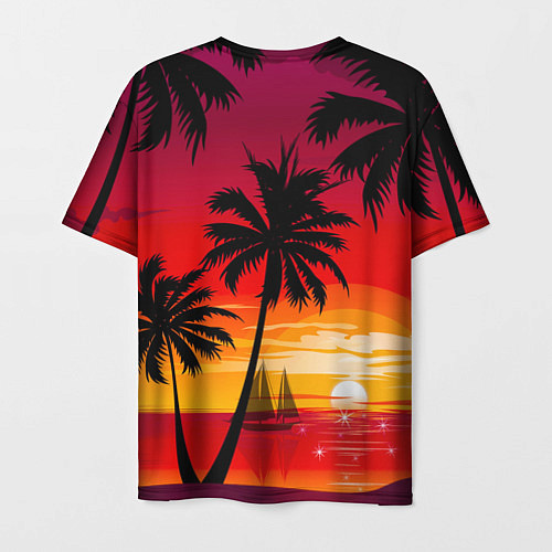 Мужская футболка Гавайский закат / 3D-принт – фото 2