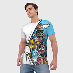 Футболка мужская Монстрики, цвет: 3D-принт — фото 2