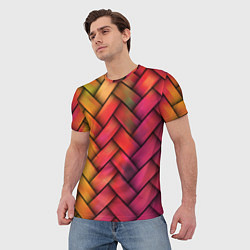 Футболка мужская Colorful weave, цвет: 3D-принт — фото 2