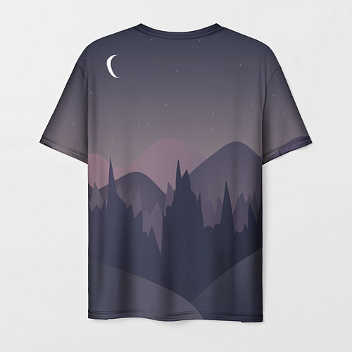 Мужская футболка Night forest / 3D-принт – фото 2