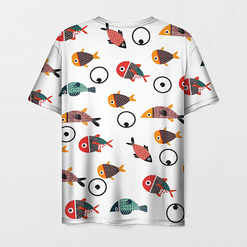 Мужская футболка Цветные рыбки / 3D-принт – фото 2