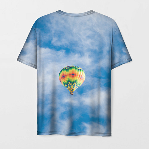 Мужская футболка Воздушный шар в небе / 3D-принт – фото 2