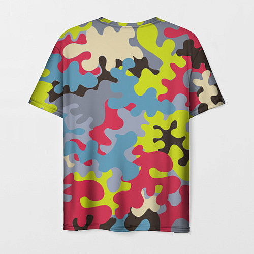 Мужская футболка Цветные облака / 3D-принт – фото 2