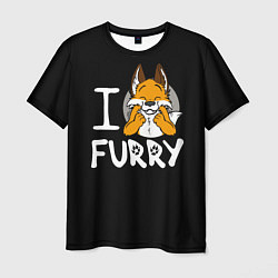 Футболка мужская I love furry, цвет: 3D-принт