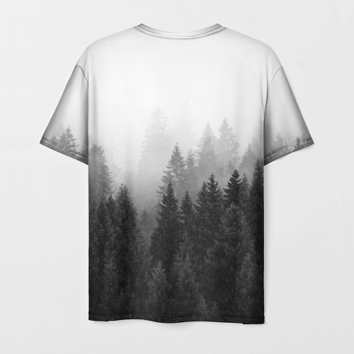 Мужская футболка ВЕЛЕС туманный лес / 3D-принт – фото 2