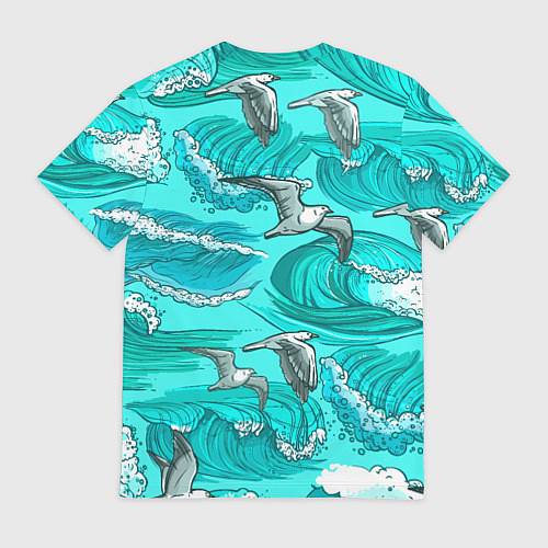Мужская футболка Чайки в море / 3D-принт – фото 2