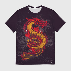 Футболка мужская НЕОНОВЫЙ ДРАКОН, 3d, цвет: 3D-принт