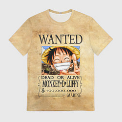 Футболка мужская Манки Д Луффи в розыске One Piece, цвет: 3D-принт