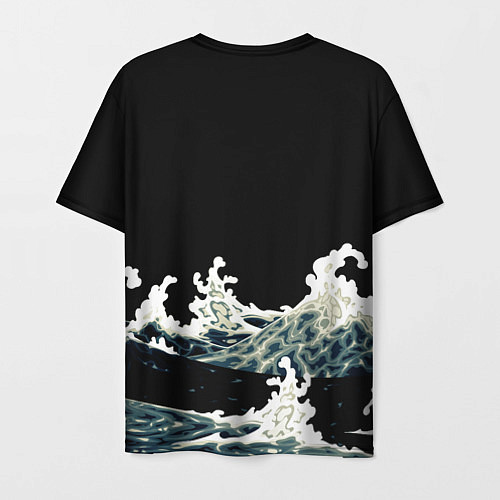 Мужская футболка Карп Кои Волна Япония Рыба / 3D-принт – фото 2
