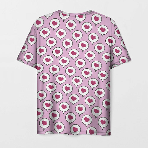 Мужская футболка Сердечки в облачках / 3D-принт – фото 2