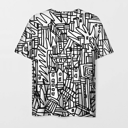 Мужская футболка Городской скетч / 3D-принт – фото 2