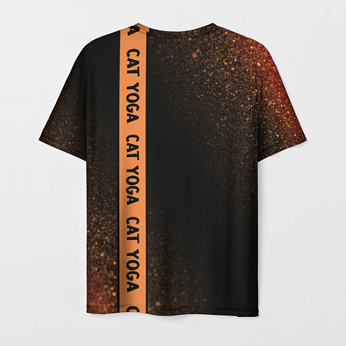 Мужская футболка Йога Кошка - Шум Лента / 3D-принт – фото 2
