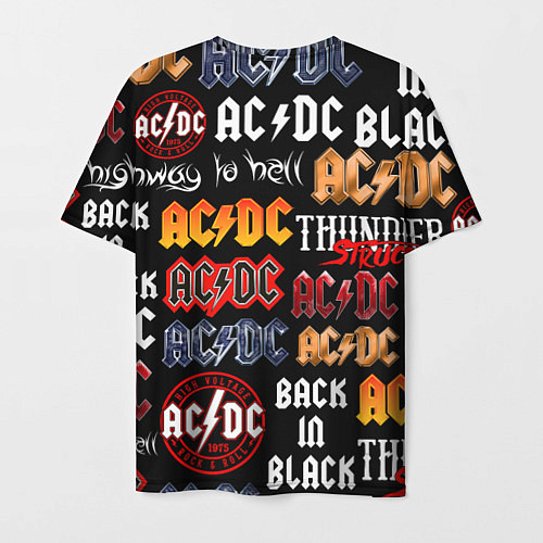Мужская футболка AC DC LOGOBOMBING / 3D-принт – фото 2