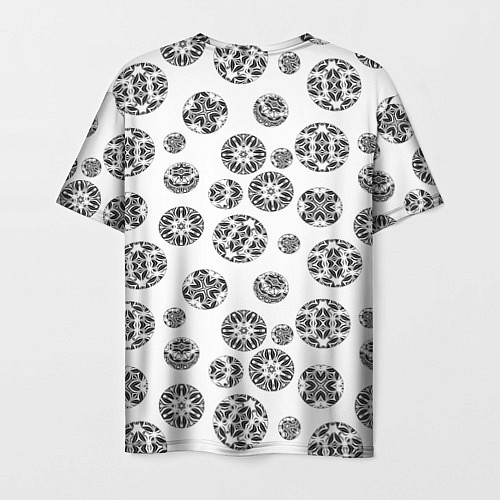 Мужская футболка Черно-белый геометрический узор / 3D-принт – фото 2