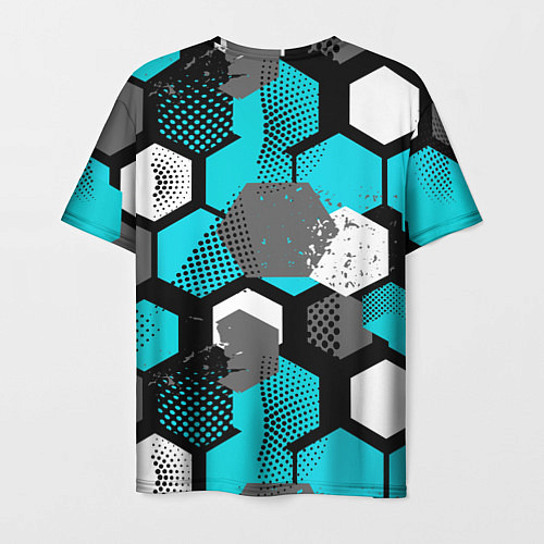 Мужская футболка Геометрия плиты / 3D-принт – фото 2