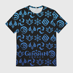 Футболка мужская ЗНАКИ ГЕНШИН ИМПАКТ, цвет: 3D-принт