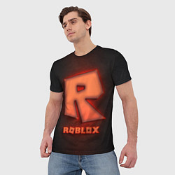 Футболка мужская ROBLOX NEON RED, цвет: 3D-принт — фото 2