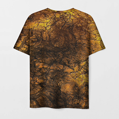 Мужская футболка Желто-черная текстура камня / 3D-принт – фото 2