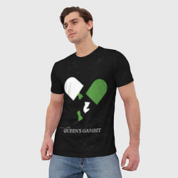 Футболка мужская Qweens gambit, цвет: 3D-принт — фото 2