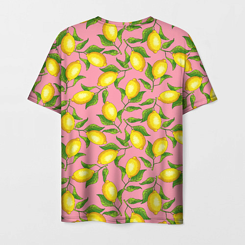 Мужская футболка Лимоны паттерн / 3D-принт – фото 2