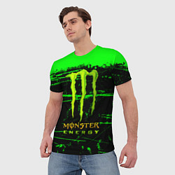 Футболка мужская MONSTER ENERGY NEON LOGO, цвет: 3D-принт — фото 2