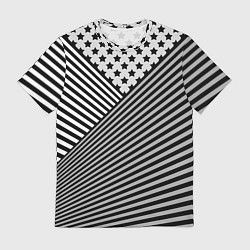 Мужская футболка Полосатый комбинированный узор