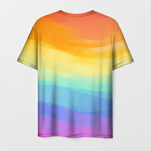Мужская футболка РАДУЖНЫЕ ВОЛНЫ RAINBOW WAVES Z / 3D-принт – фото 2