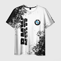 Футболка мужская BMW БМВ РАЗРЕЗАННОЕ ЛОГО, цвет: 3D-принт