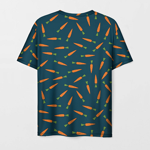Мужская футболка Морковки паттерн / 3D-принт – фото 2