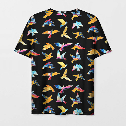 Мужская футболка Акварельные птица / 3D-принт – фото 2