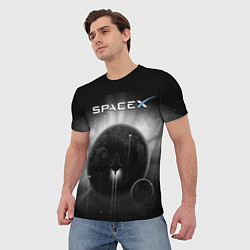Футболка мужская Space X, цвет: 3D-принт — фото 2