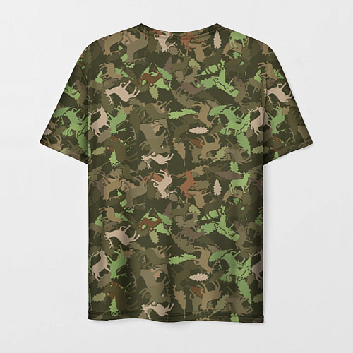 Мужская футболка Лоси в дубовом лесу / 3D-принт – фото 2