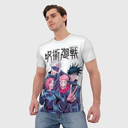 Футболка мужская Магическая битва главные герои, цвет: 3D-принт — фото 2