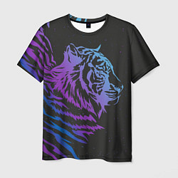 Футболка мужская Tiger Neon, цвет: 3D-принт