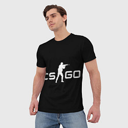Футболка мужская Логотип Counter Strike Global Offensive, цвет: 3D-принт — фото 2