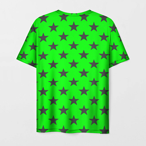 Мужская футболка Звездный фон зеленый / 3D-принт – фото 2