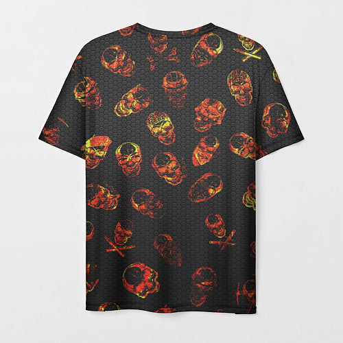 Мужская футболка Огненные черепа Carbon / 3D-принт – фото 2