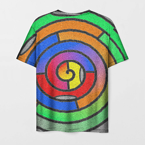 Мужская футболка Маечная спираль мозаика / 3D-принт – фото 2