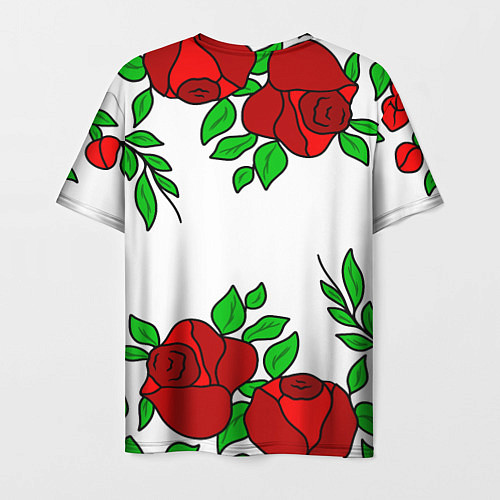 Мужская футболка Светлана в розах / 3D-принт – фото 2