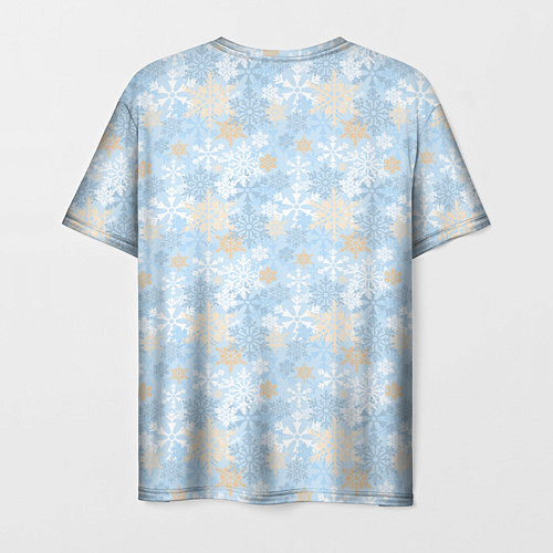 Мужская футболка Узоры Снежинки / 3D-принт – фото 2