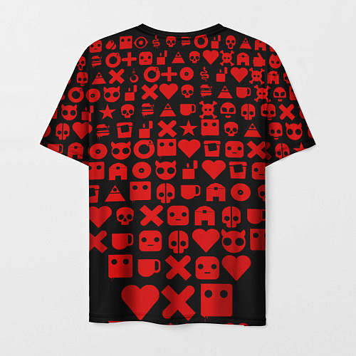 Мужская футболка Любовь, смерть и роботы пиктограммы / 3D-принт – фото 2