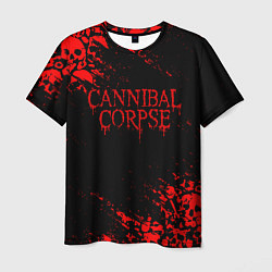 Футболка мужская CANNIBAL CORPSE КРАСНЫЕ ЧЕРЕПА, цвет: 3D-принт