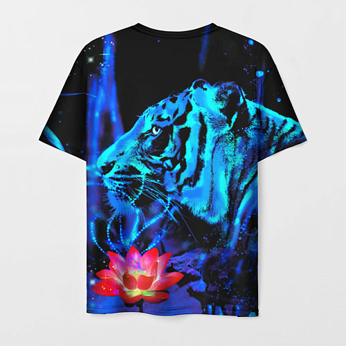 Мужская футболка Синий водяной тигр / 3D-принт – фото 2