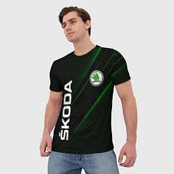 Футболка мужская SKODA, ШКОДА, цвет: 3D-принт — фото 2