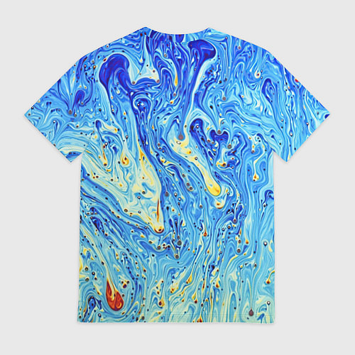 Мужская футболка Сползающие краски / 3D-принт – фото 2