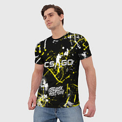 Футболка мужская CS:GO Брызги красок, цвет: 3D-принт — фото 2