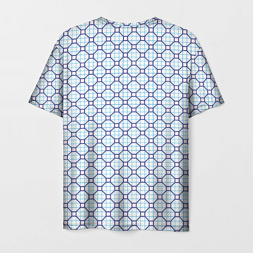 Мужская футболка Клетка с узором / 3D-принт – фото 2