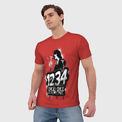 Футболка мужская Dee Dee Ramone, цвет: 3D-принт — фото 2